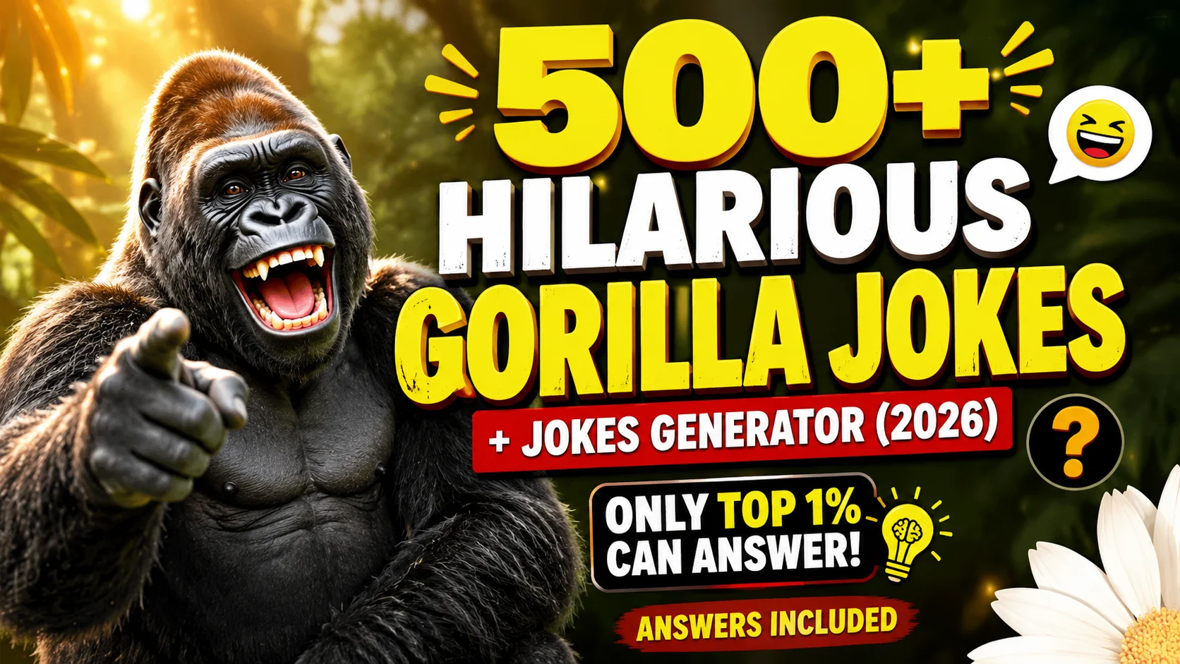 Hilarious Gorilla Jokes + Jokes Generator (