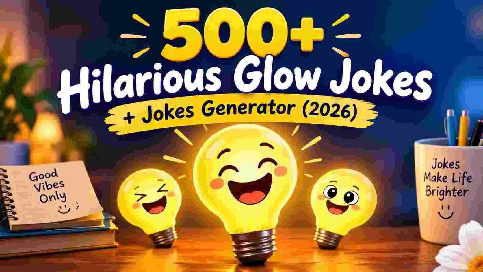 Hilarious Glow Jokes + Jokes Generator