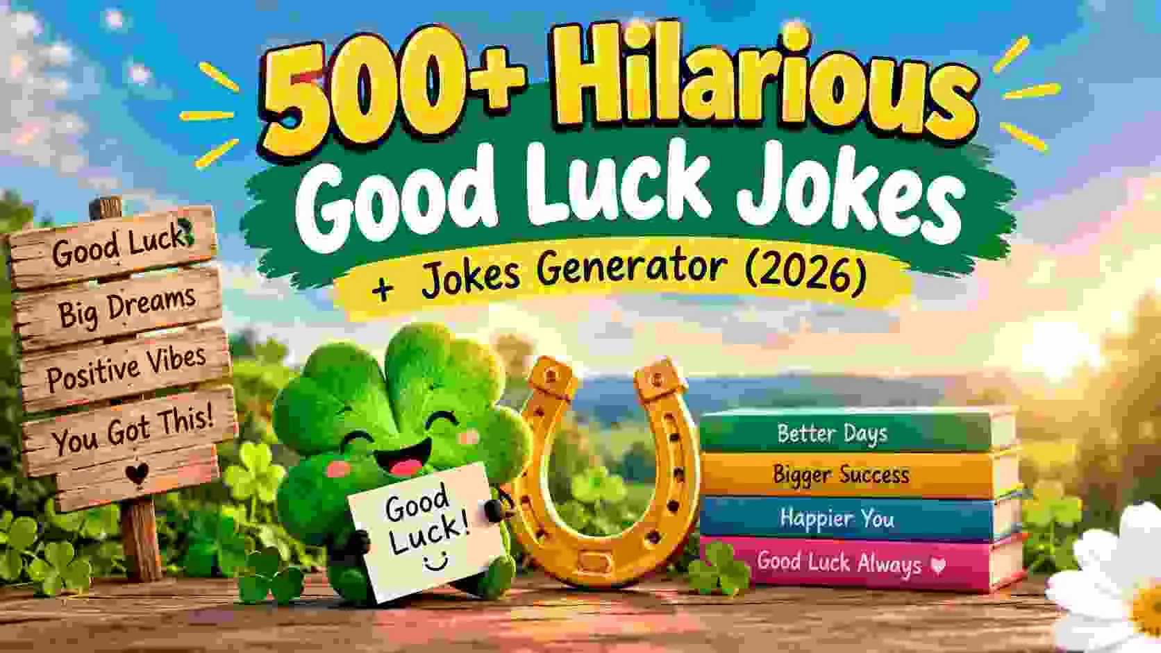 Hilarious Good Luck Jokes + Jokes Generator