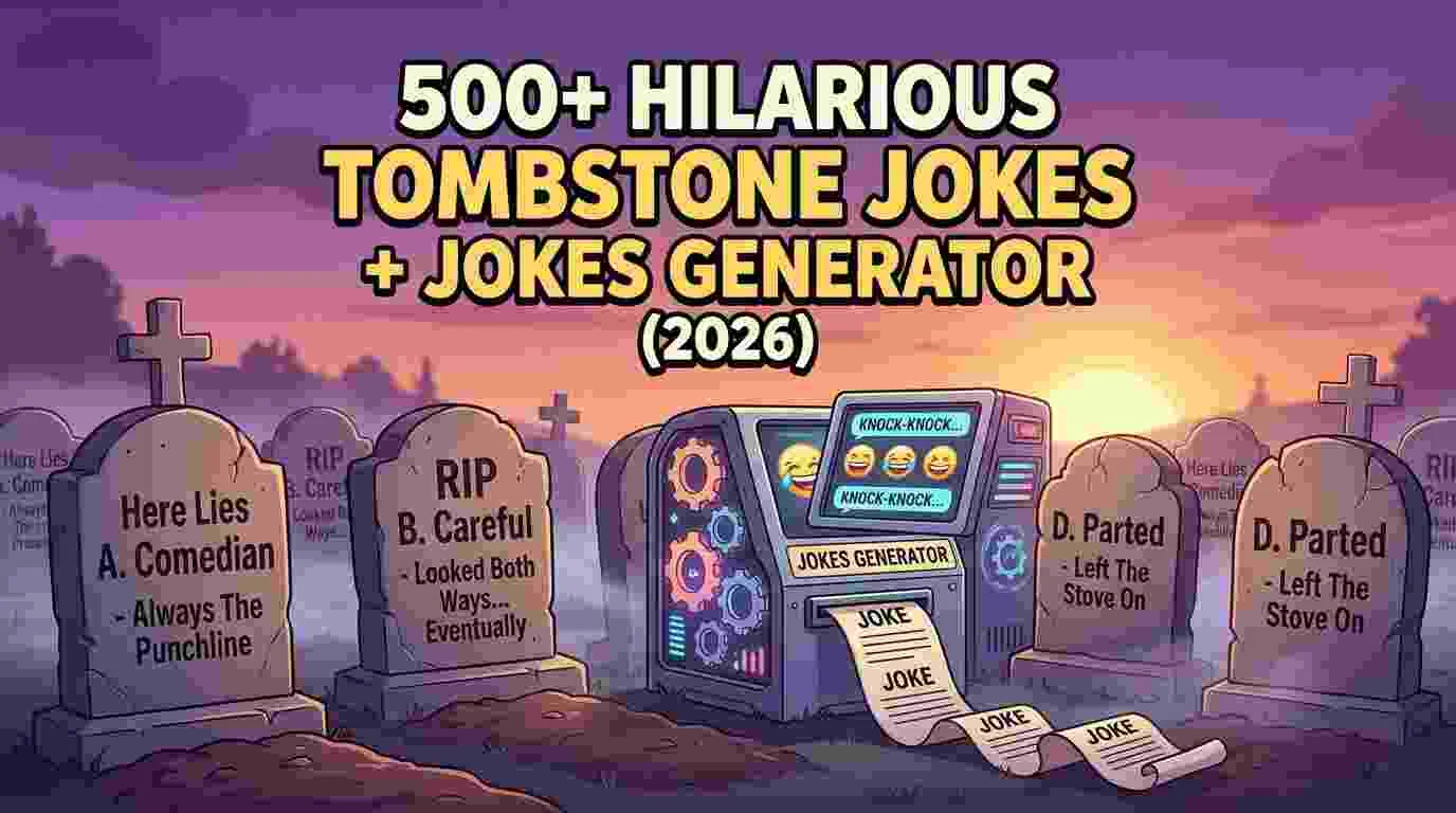 Hilarious Tombstone Jokes + Jokes Generator