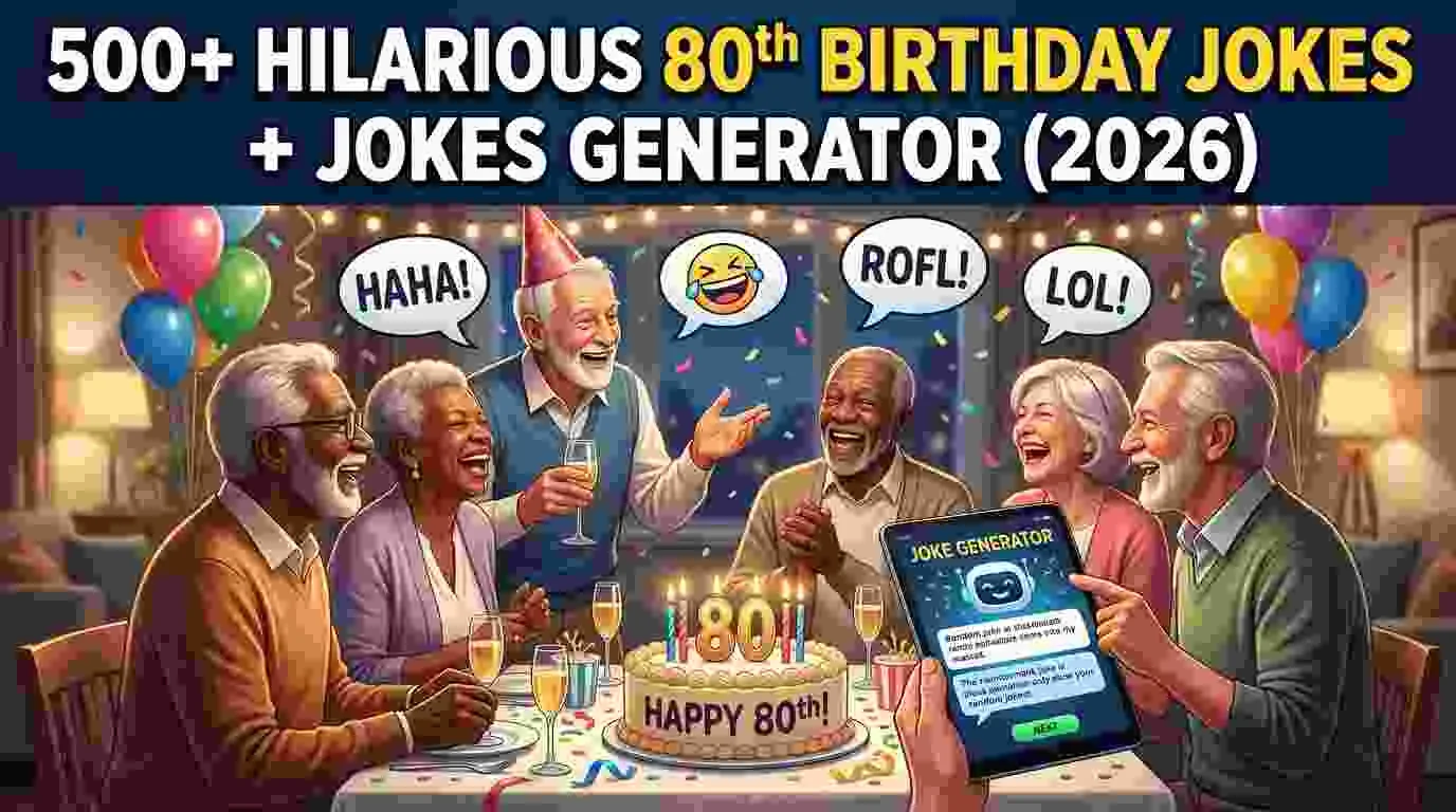 Hilarious 80th Birthday Jokes + Jokes Generator