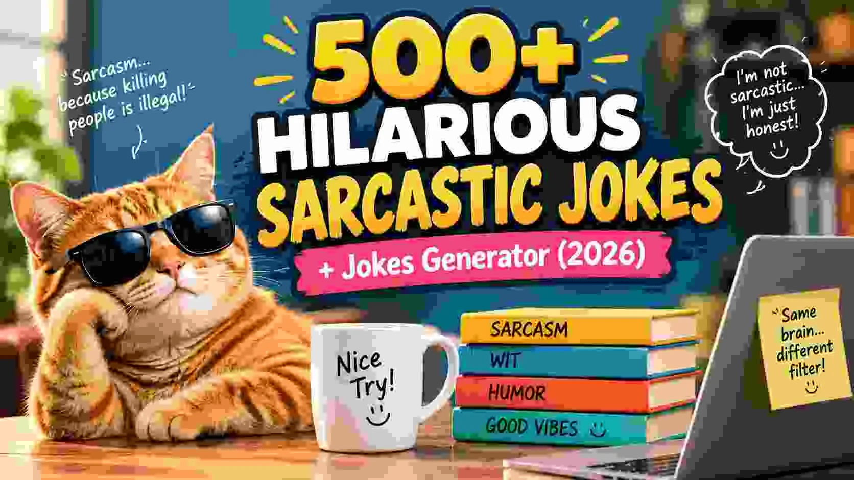Hilarious Sarcastic Jokes + Jokes Generator