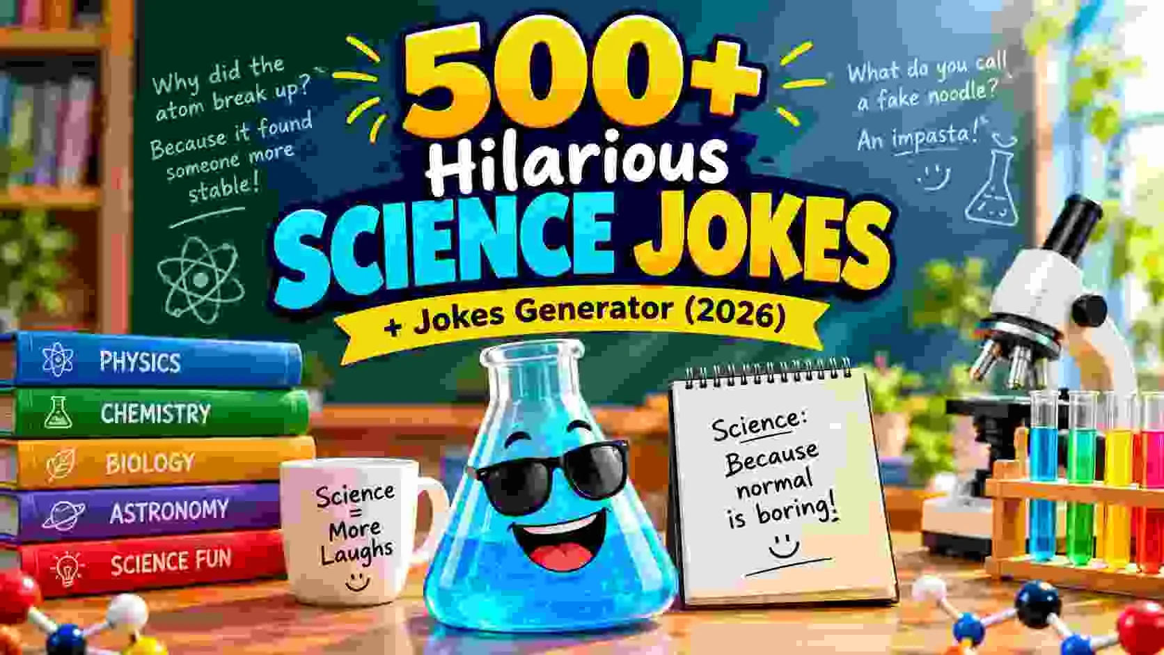 Hilarious Science Jokes + Jokes Generator